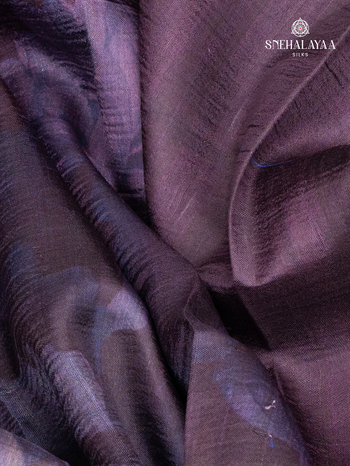 Violet Printed Tussar Saree
